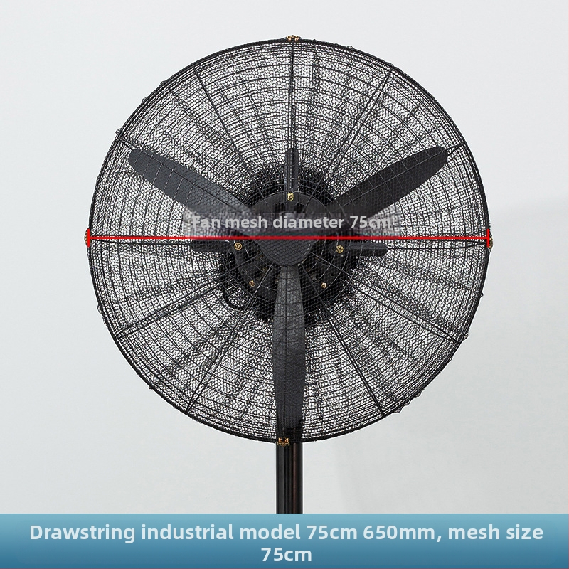 Pramoninio ventiliatoriaus dangtelis, apsaugantis nuo suspaudimo, rankinis grindų ventiliatoriaus apsauginis dangtelis, vaikams ir vaikams skirtas apsauginis tinklas, apimantis didelį ragų ventiliatoriaus tinklelį