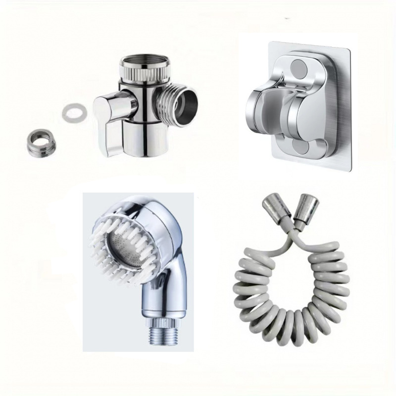 Praustuvo maišytuvas, visas varinis, vandens skirstytuvas, praustuvo maišytuvas, dušo antgalis, išorinis šampūno artefaktas, dušo galvutė