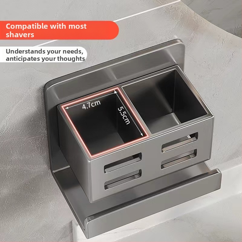Поставка за гребени за баня, тоалетна чиния без дупки, стенна тоалетна чиния, козметична самобръсначка, четка за зъби, цилиндър за съхранение на паста за зъби