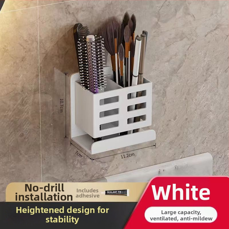 Vonios kambario šukų lentynėlė, tualetas be skylių, prie sienos tvirtinamas tualetas, kosmetinis skustuvas, dantų šepetėlis, dantų pastos laikymo cilindras