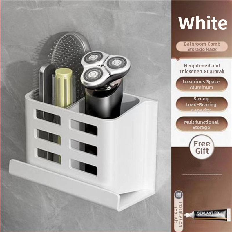 Vonios kambario šukų lentynėlė, tualetas be skylių, prie sienos tvirtinamas tualetas, kosmetinis skustuvas, dantų šepetėlis, dantų pastos laikymo cilindras