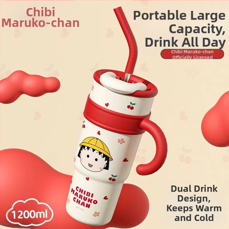 Sanrio Hello Kitty Maruko Big Mac термос чаша със сламка сладка висококачествена чаша за вода чаша за кола с лед