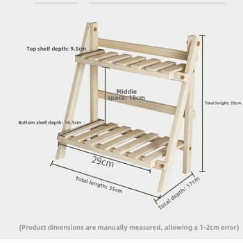 Sandėliavimo lentyna „Ins“ paprasta darbalaukio sandėliavimo lentyna bendrabučio stalo sandėliavimo organizatorius dvigubo sluoksnio rąstų stalo sandėliavimo lentyna