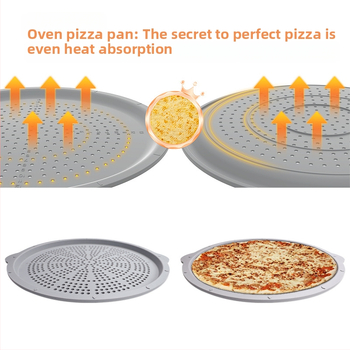 „Amazon“ nelimpantis picos padėklas, atsparus aukštai temperatūrai, lengvai valomas su skylutėmis, maistinio silikono picos padėklas kepimo reikmenims