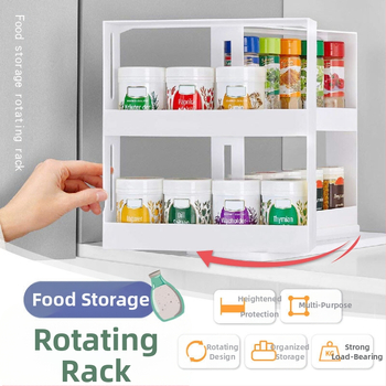 Köögi hoiustamise pöörlev riiul Mitmekihiline hoiustamisriiul Kapp Toidu koostisosade hoiustamisriiul Pööratav pood