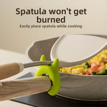 Daržovių kepimo kastuvo laikiklis be smūgių, puodų laikymo lentynėlė su apsauga nuo perpildymo, kastuvo laikiklis „Imp Devil“ kastuvo lentynėlė