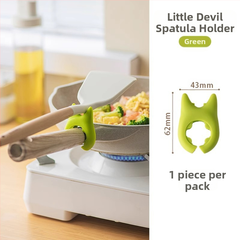 Daržovių kepimo kastuvo laikiklis be smūgių, puodų laikymo lentynėlė su apsauga nuo perpildymo, kastuvo laikiklis „Imp Devil“ kastuvo lentynėlė