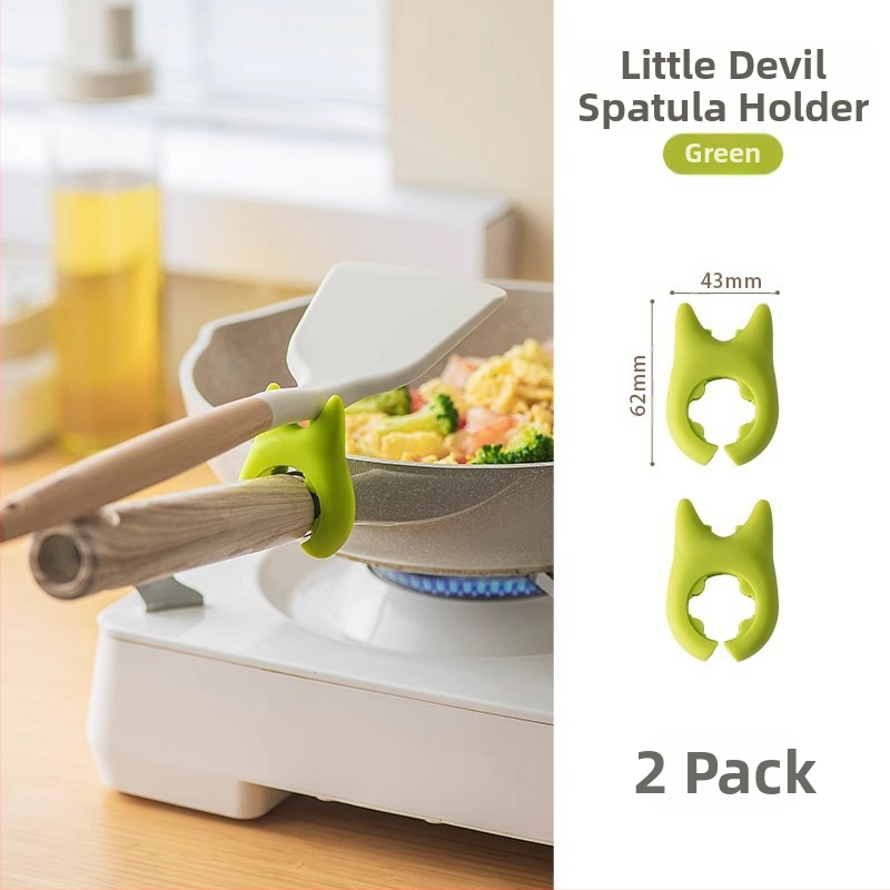 Daržovių kepimo kastuvo laikiklis be smūgių, puodų laikymo lentynėlė su apsauga nuo perpildymo, kastuvo laikiklis „Imp Devil“ kastuvo lentynėlė