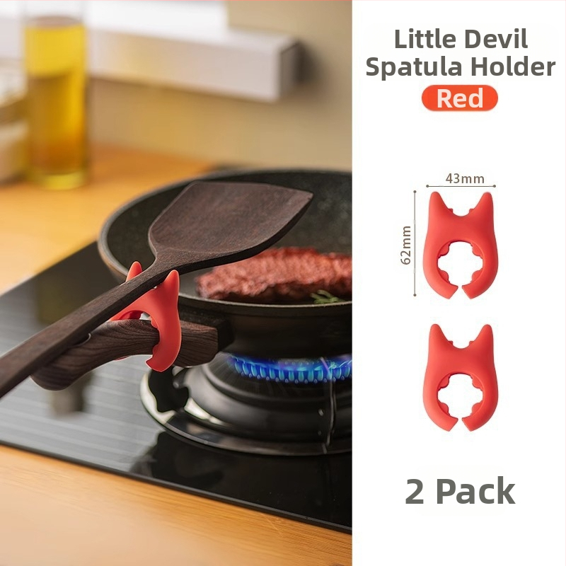 Daržovių kepimo kastuvo laikiklis be smūgių, puodų laikymo lentynėlė su apsauga nuo perpildymo, kastuvo laikiklis „Imp Devil“ kastuvo lentynėlė