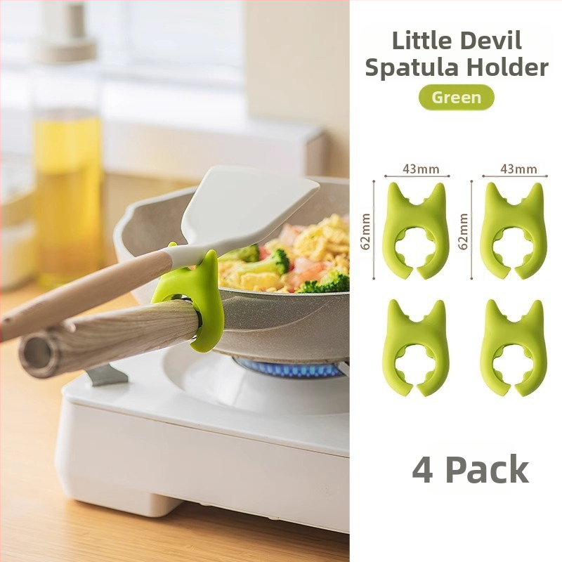 Daržovių kepimo kastuvo laikiklis be smūgių, puodų laikymo lentynėlė su apsauga nuo perpildymo, kastuvo laikiklis „Imp Devil“ kastuvo lentynėlė