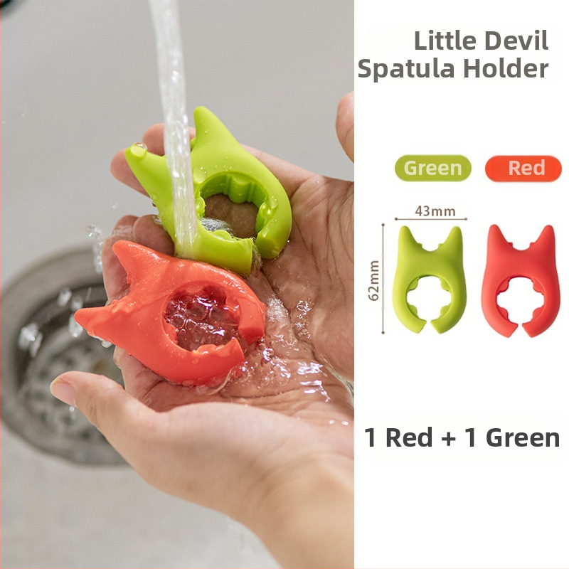 Daržovių kepimo kastuvo laikiklis be smūgių, puodų laikymo lentynėlė su apsauga nuo perpildymo, kastuvo laikiklis „Imp Devil“ kastuvo lentynėlė