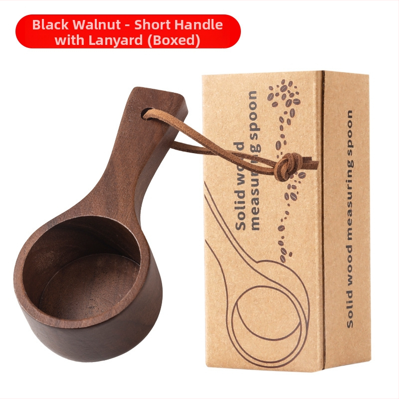 Juodojo riešuto kavos matavimo šaukštas, medžio masyvo matavimo šaukštas, gramas, keli šaukštai, kavos miltelių, pieno miltelių, gramas, svoris, kiekybinis šaukštas, gramas, matavimo šaukštas