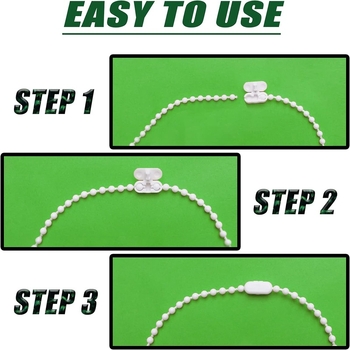 Balti karoliukai 10 metrų baltų karoliukų sagtis 10 užuolaidų aksesuarų užuolaidų aksesuarai