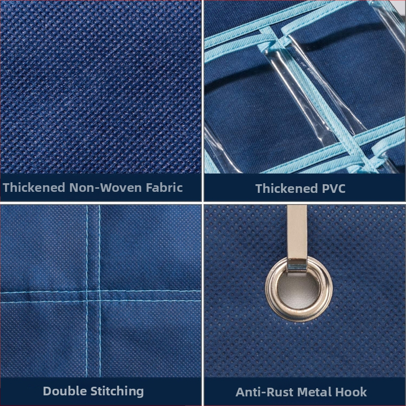 Amazon същия стил гореща разпродажба тъмносин PVC прозрачен калкулатор мобилен телефон деца грамотност 36 мрежа висяща чанта