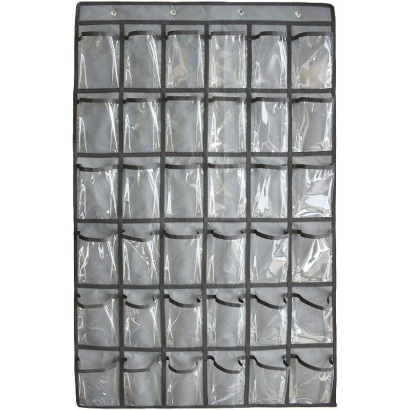 „Amazon“ to paties stiliaus karšto išpardavimo tamsiai mėlynas PVC permatomas skaičiuotuvas mobiliajam telefonui vaikų raštingumo 36 tinklelio laikymo pakabinamas krepšys