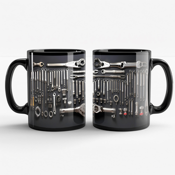 Vasario mėnesio užsienio prekybos naujas produktas, vyro įrankių dėžė, tėvo remonto dėžė, keraminis puodelis, Tėvo dienos dovana