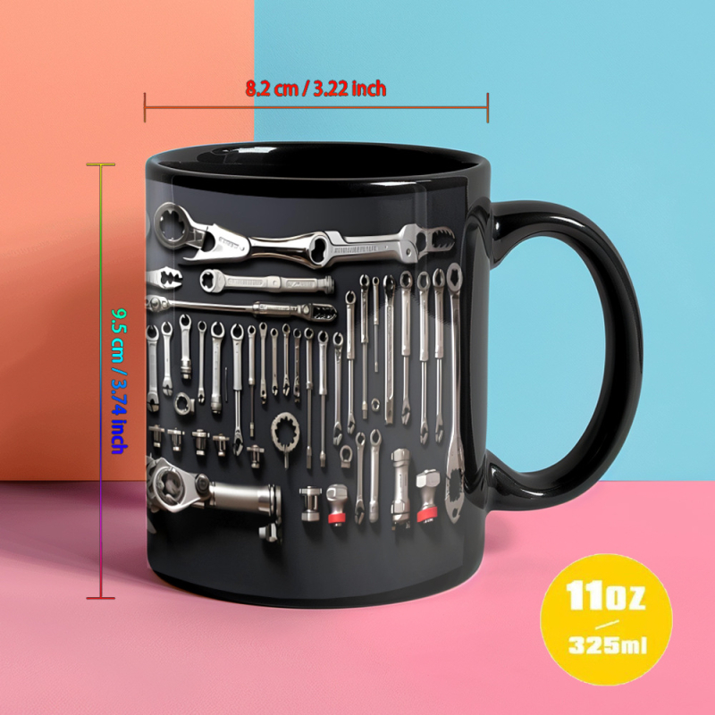 Vasario mėnesio užsienio prekybos naujas produktas, vyro įrankių dėžė, tėvo remonto dėžė, keraminis puodelis, Tėvo dienos dovana