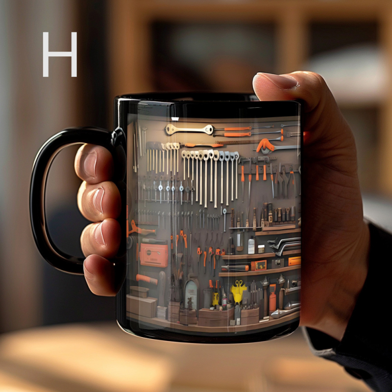 Vasario mėnesio užsienio prekybos naujas produktas, vyro įrankių dėžė, tėvo remonto dėžė, keraminis puodelis, Tėvo dienos dovana