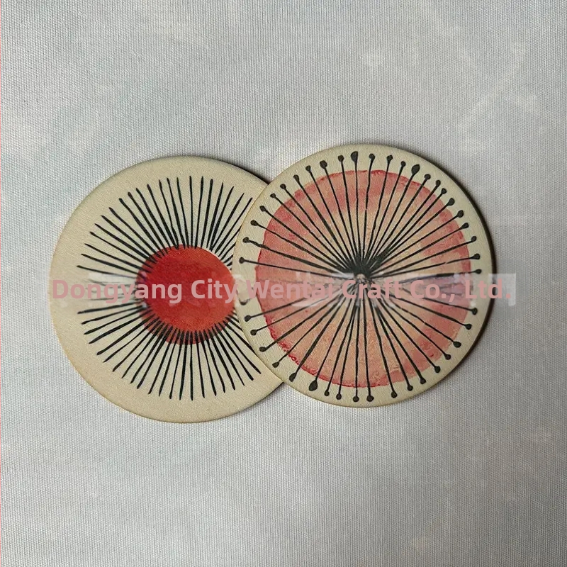 Комплект от 6 подложки за чаши с плодови мотиви, термоустойчиви, неплъзгащи се и декоративни, подходящи за домашен офис.