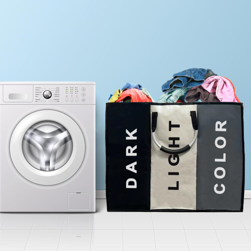 Piiriülene alumiiniumist käepidemega hoiustamiskorv määrdunud riiete korv eemaldatav hoiustamiskorv taaskasutuskorv kodu 3