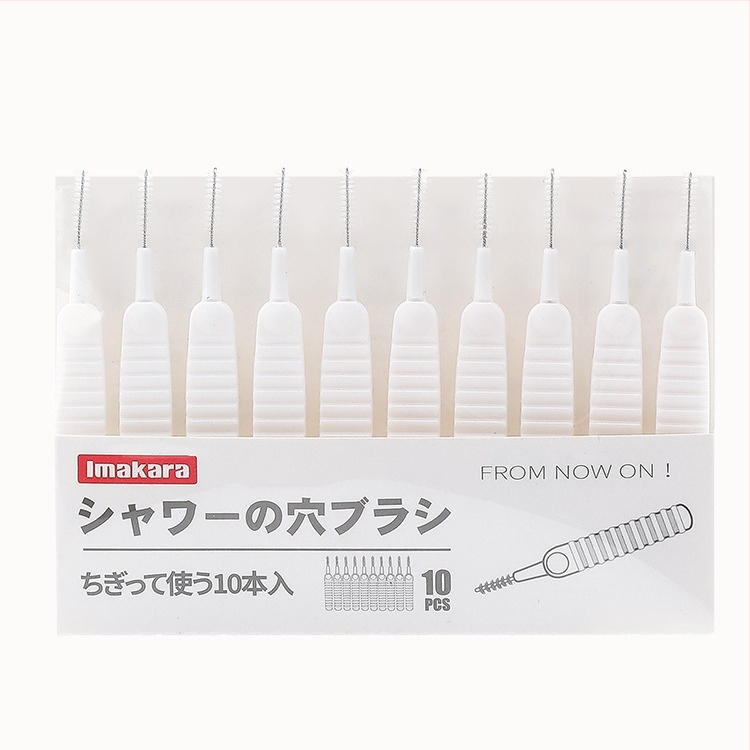Dušas tīrīšanas birste Daudzfunkcionāla dušas cauruma spraugas maza birste Vannas istabas dušas galvas artefaktu komplekts Mājsaimniecības mini