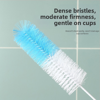 Vairumtirdzniecības garā roktura mazgāšanas krūzīšu birste pudeļu birste termosa krūzīšu sūkļa birste garā pudeļu birste elastīga mājsaimniecības tīrīšanas ierīce caurspīdīga