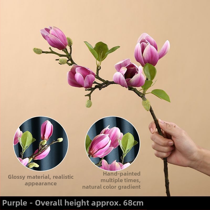 Lengvos, prabangios, aukštos klasės, magnolijos žiedo imitacijos gėlės, namų svetainės, valgomojo stalo, kiniškų netikrų gėlių papuošalai, gėlių papuošalai, gėlių papuošalai