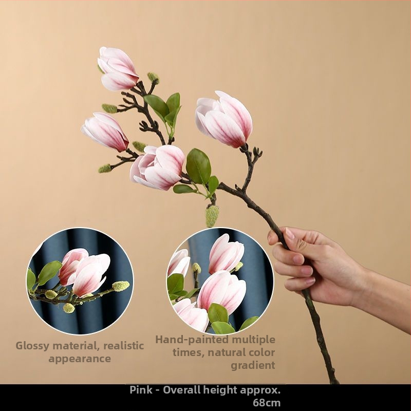 Lengvos, prabangios, aukštos klasės, magnolijos žiedo imitacijos gėlės, namų svetainės, valgomojo stalo, kiniškų netikrų gėlių papuošalai, gėlių papuošalai, gėlių papuošalai