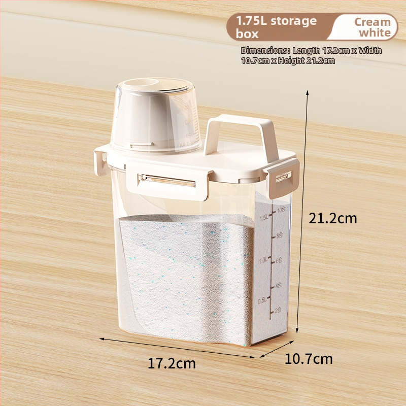 Buitinis skalbimo miltelių laikymo kibiras, didelis, mažas, plastikinis, su dangteliu, sandarus, drėgmei atsparus, šlapių skalbinių skysčio laikymo bakas su nešiojamu žiedu