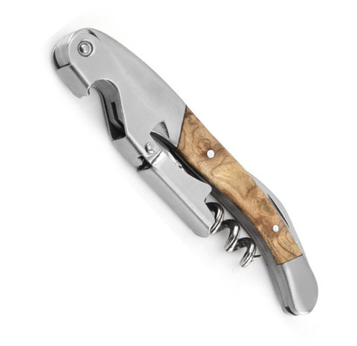 Gamyklinis didmeninis nerūdijančio plieno medinės rankenos butelių atidarytuvas vyno butelių atidarytuvas daugiafunkcis alaus butelių atidarytuvas virtuvės įtaisas