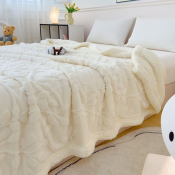 Διασυνοριακή φθινοπωρινή και χειμερινή ζακάρ κουβέρτα από fleece αρνιού, μονόχρωμη, πολυλειτουργική κουβέρτα για το διάλειμμα για μεσημεριανό γεύμα, μονόκλινη κουβέρτα για κοιτώνες