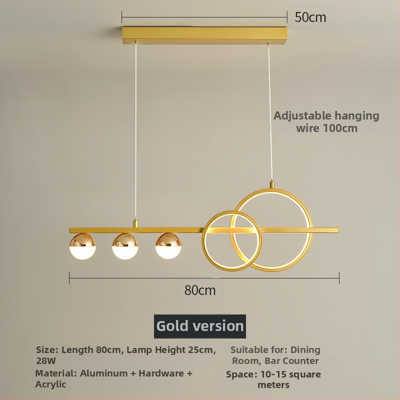Piiriülene Põhjala lühter, kerge luksus, moodne ja lihtne, disainer-söögituba, kohvik, restoran, baarilett, söögilaud, nutikas juhtimine
