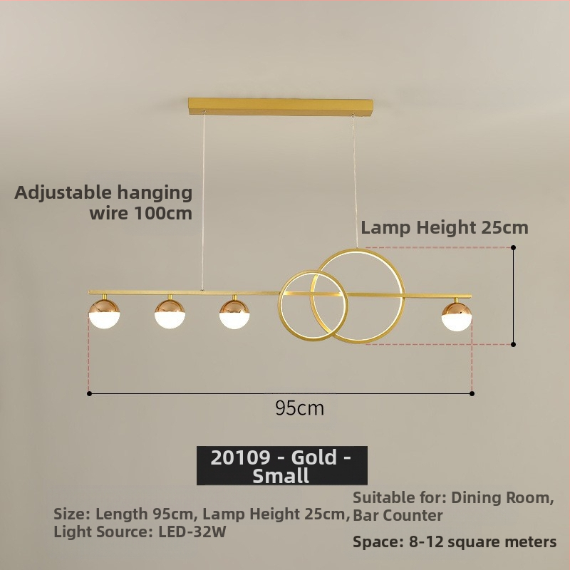 Piiriülene Põhjala lühter, kerge luksus, moodne ja lihtne, disainer-söögituba, kohvik, restoran, baarilett, söögilaud, nutikas juhtimine