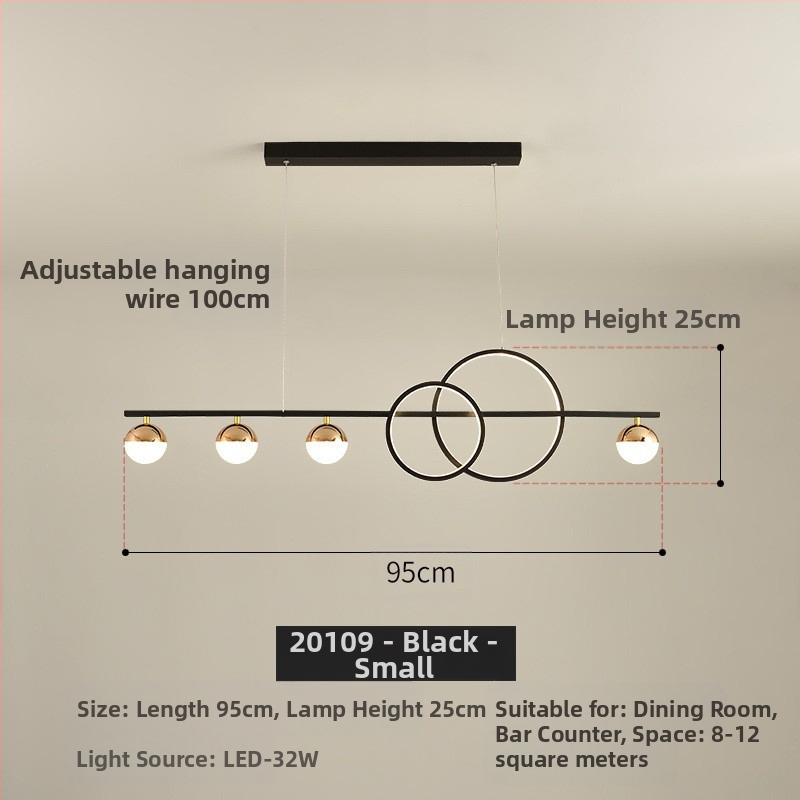 Piiriülene Põhjala lühter, kerge luksus, moodne ja lihtne, disainer-söögituba, kohvik, restoran, baarilett, söögilaud, nutikas juhtimine