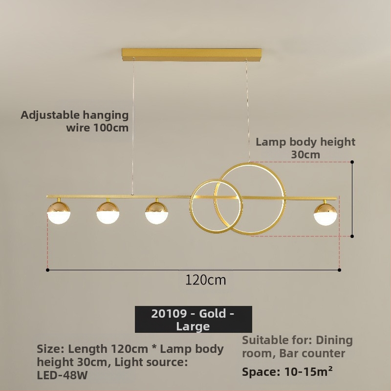 Piiriülene Põhjala lühter, kerge luksus, moodne ja lihtne, disainer-söögituba, kohvik, restoran, baarilett, söögilaud, nutikas juhtimine