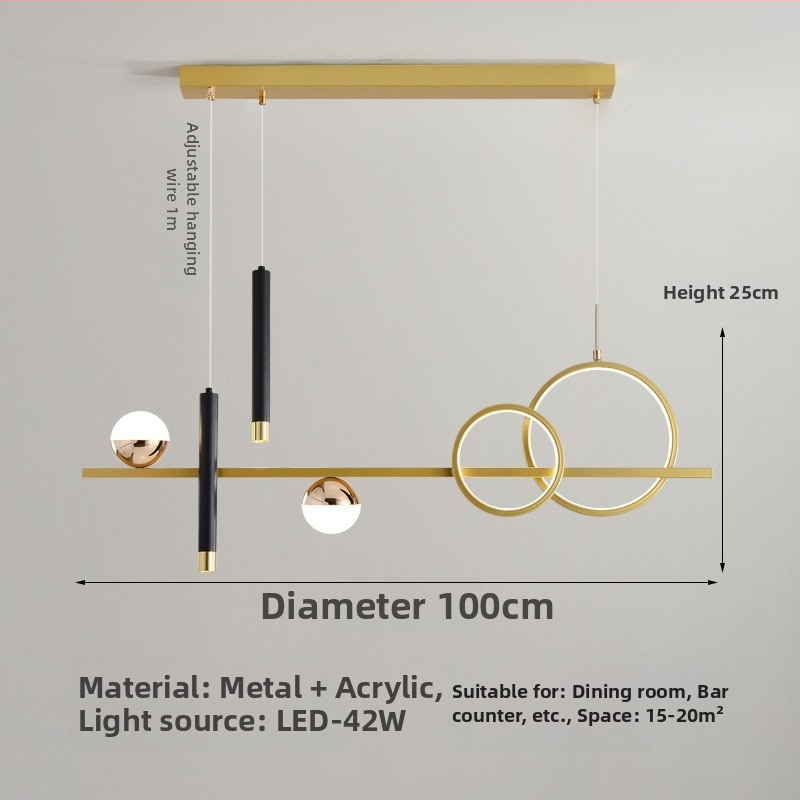Piiriülene Põhjala lühter, kerge luksus, moodne ja lihtne, disainer-söögituba, kohvik, restoran, baarilett, söögilaud, nutikas juhtimine