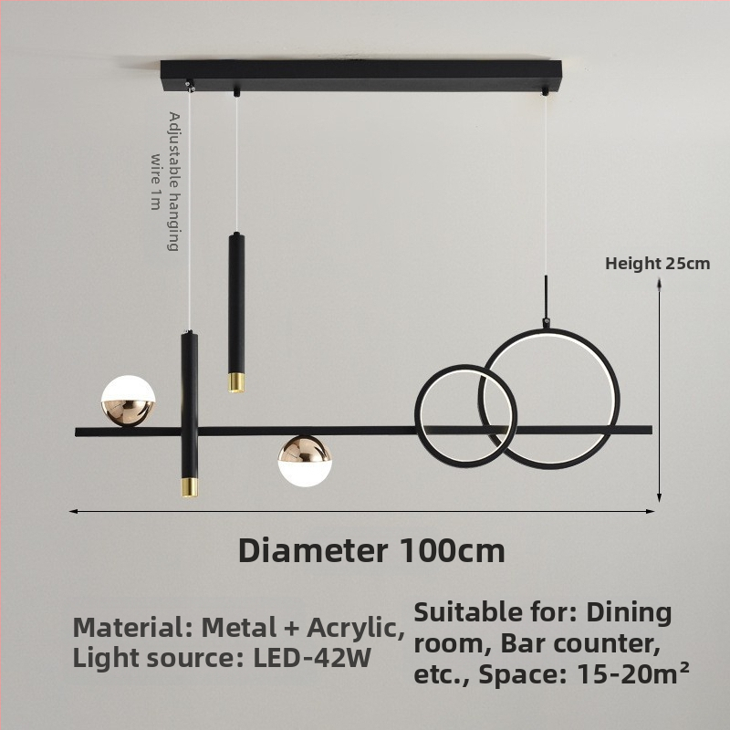 Piiriülene Põhjala lühter, kerge luksus, moodne ja lihtne, disainer-söögituba, kohvik, restoran, baarilett, söögilaud, nutikas juhtimine