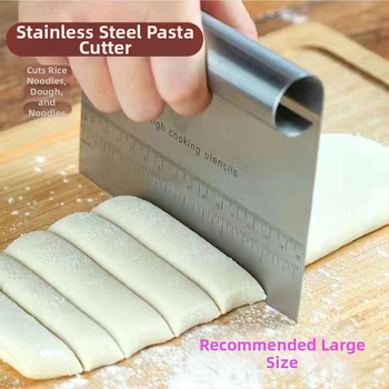 Naujas nerūdijančio plieno grandiklis, pjovimo peilis, garuose virtos bandelės ryžių makaronų tešlai, nugos grandiklis, daugiafunkcis virtuvės kepimo įrankis