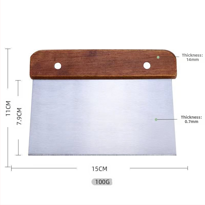 Naujas nerūdijančio plieno grandiklis, pjovimo peilis, garuose virtos bandelės ryžių makaronų tešlai, nugos grandiklis, daugiafunkcis virtuvės kepimo įrankis