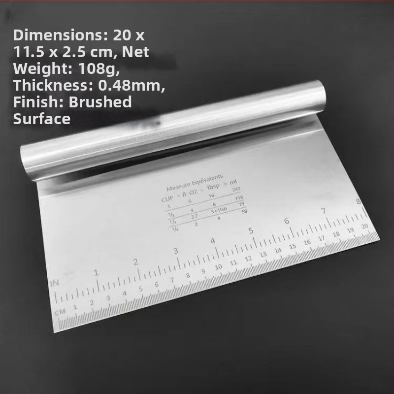 Naujas nerūdijančio plieno grandiklis, pjovimo peilis, garuose virtos bandelės ryžių makaronų tešlai, nugos grandiklis, daugiafunkcis virtuvės kepimo įrankis