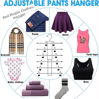 „Factory Direct“ 6 sluoksnių metalinės kelnių segtukai, buitinės besiūlės kelnių lentynos, sijono, apatinių, šaliko segtukų, laikymo ir apdailos pakabos