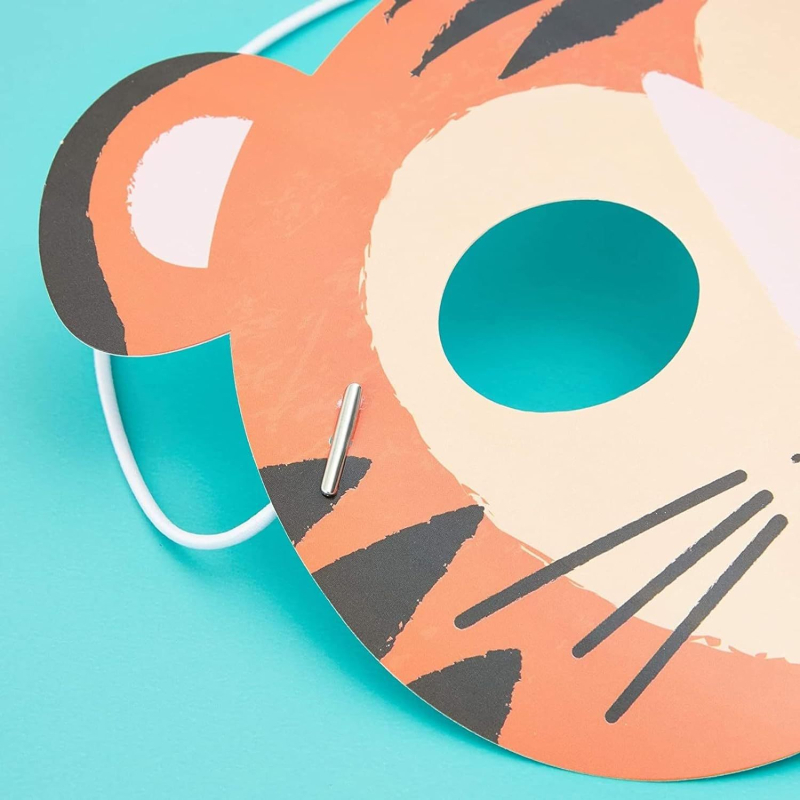 Декорация за бебешки рожден ден, реквизит, детска градина, игрова дейност, оформление, 12 маски за диви животни в джунглата