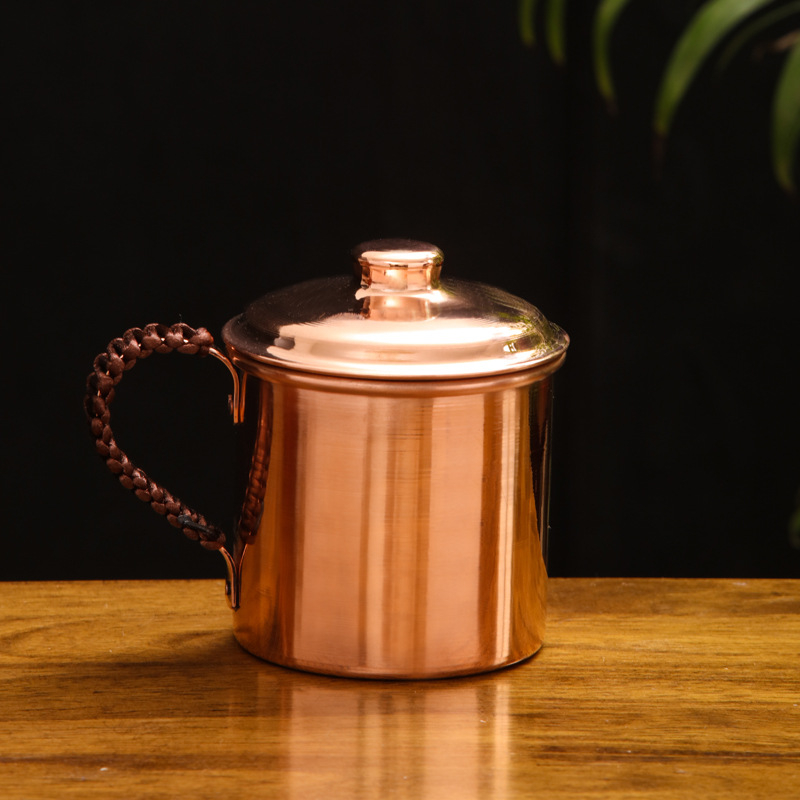 Vaskne teetass Vaskne tass Vaskne tass Käsitööna valminud vaskne teekann ilma kaaneta puhtast vasest tass tasuta saatmisega