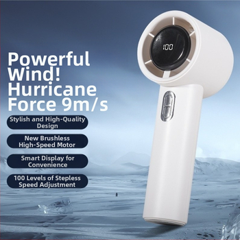 „Turbo 100“ didelio greičio lauko nešiojamas ventiliatorius su įkraunamu mini USB nešiojamu bešepetėliniu varikliu