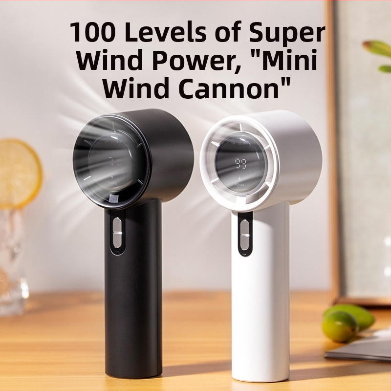 „Turbo 100“ didelio greičio lauko nešiojamas ventiliatorius su įkraunamu mini USB nešiojamu bešepetėliniu varikliu