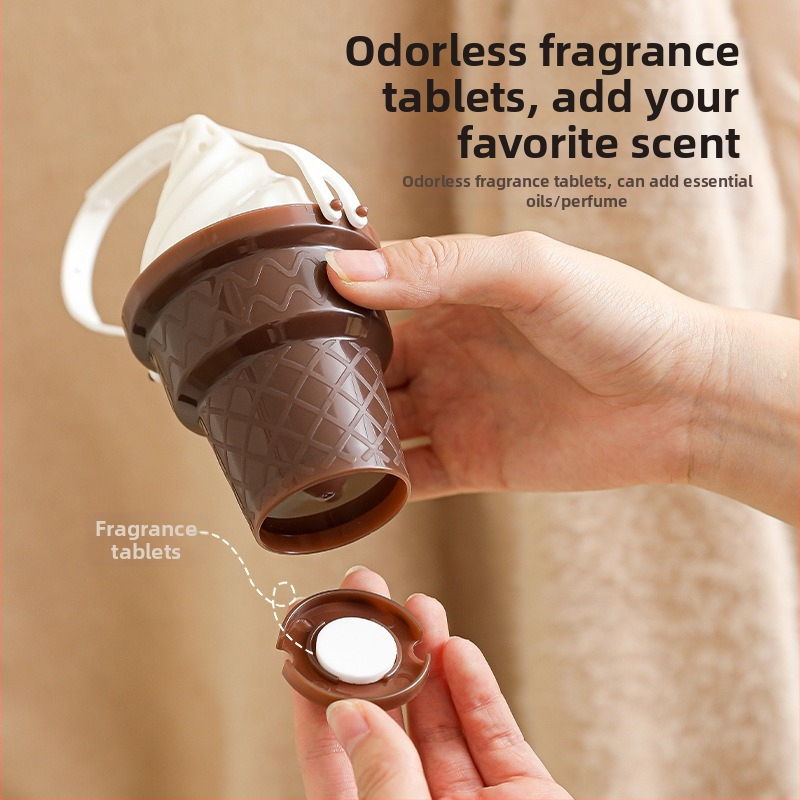 Кутия за обезвлажнител за гардероб за сладолед, висяща кутия за обезвлажнител за чадър с таблетка за ароматерапия, устойчива на влага, устойчива на мухъл, малка влагоабсорбираща течност