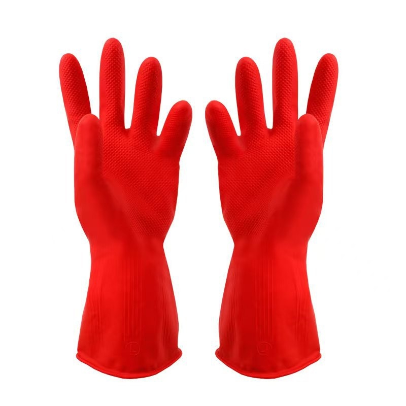 Latekso indų plovimo pirštinės, patvarios gumos, pailginto ilgio, šiltos, vandeniui atsparios, virtuvės namų ruošos darbams, neslystančios valymo pirštinės