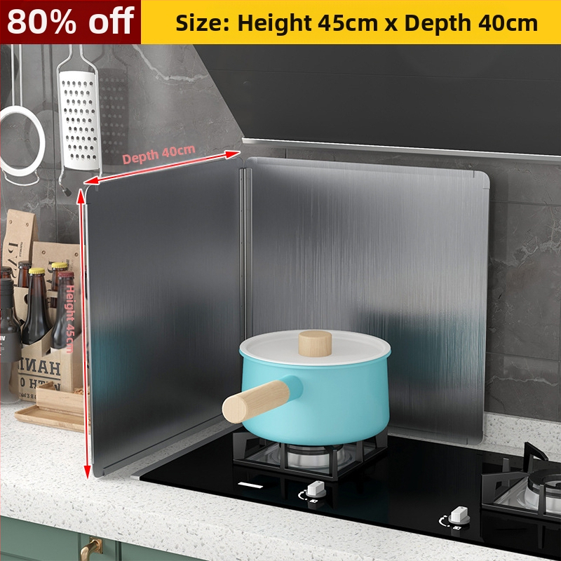 Roostevabast terasest õli deflektorplaat köögis toiduõli pritsmete deflektor gaasipliit kõrge temperatuurikindel paksendatud pliidikupu soojusisolatsioon shengguang