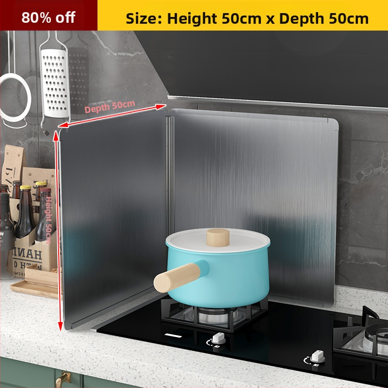 Roostevabast terasest õli deflektorplaat köögis toiduõli pritsmete deflektor gaasipliit kõrge temperatuurikindel paksendatud pliidikupu soojusisolatsioon shengguang