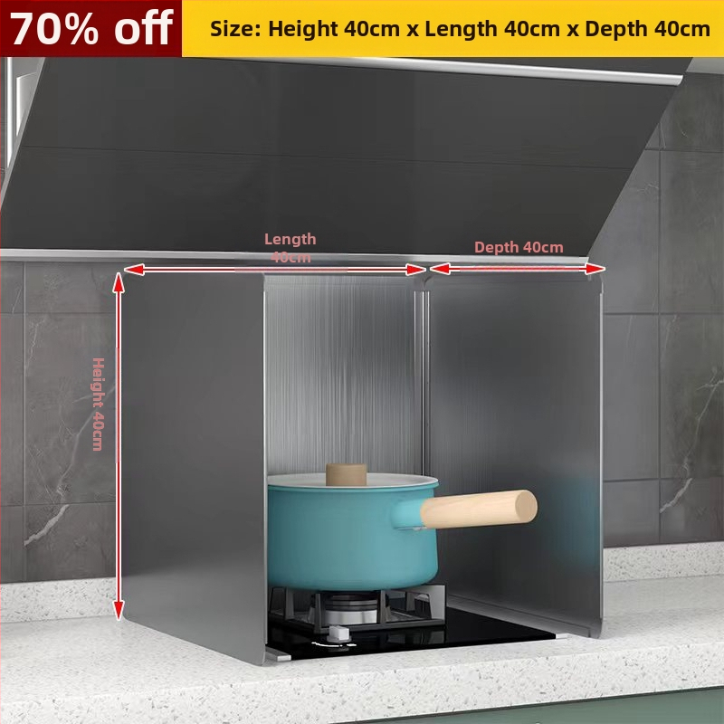 Roostevabast terasest õli deflektorplaat köögis toiduõli pritsmete deflektor gaasipliit kõrge temperatuurikindel paksendatud pliidikupu soojusisolatsioon shengguang